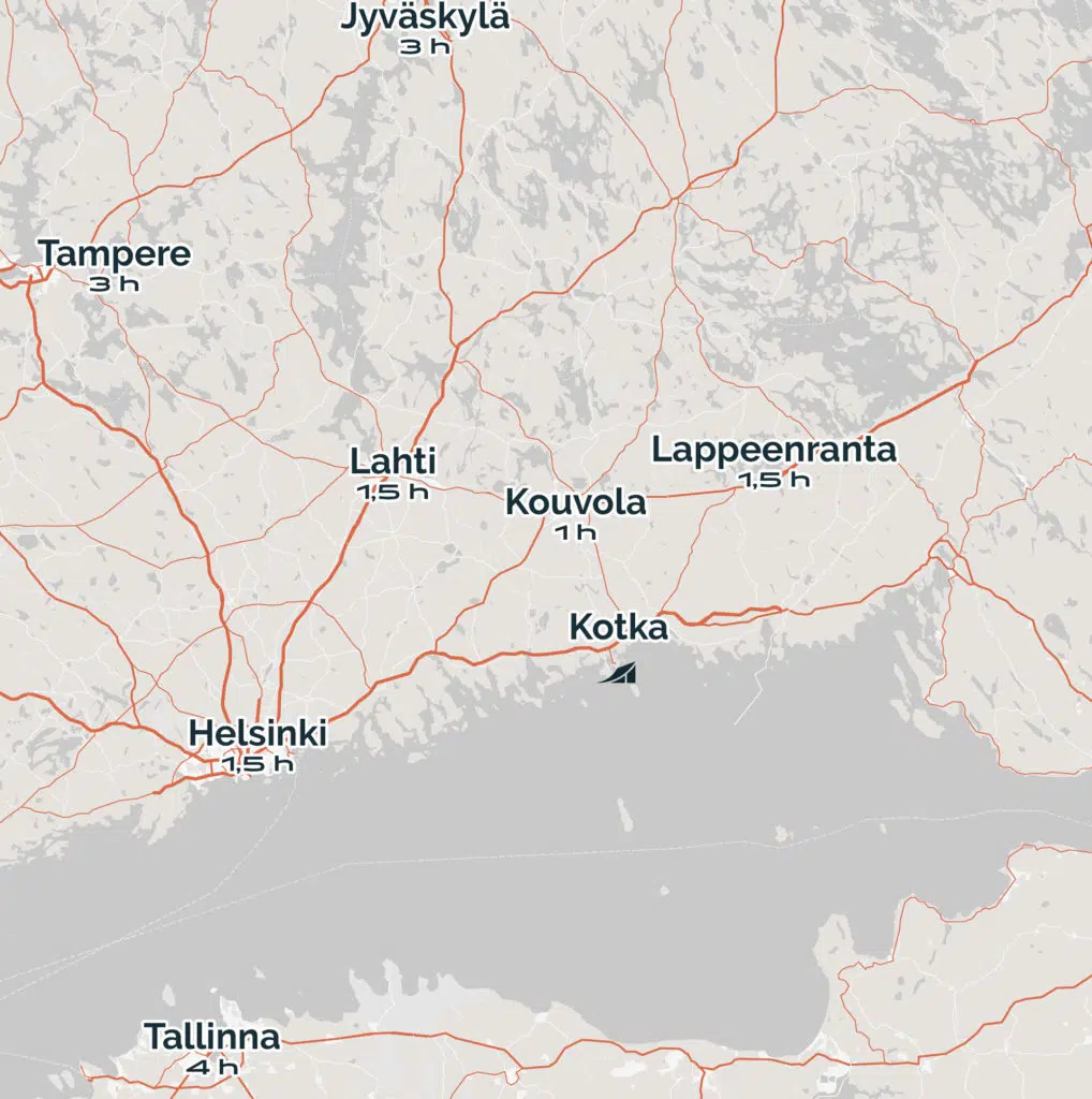 Kaakkois-Suomen kartta