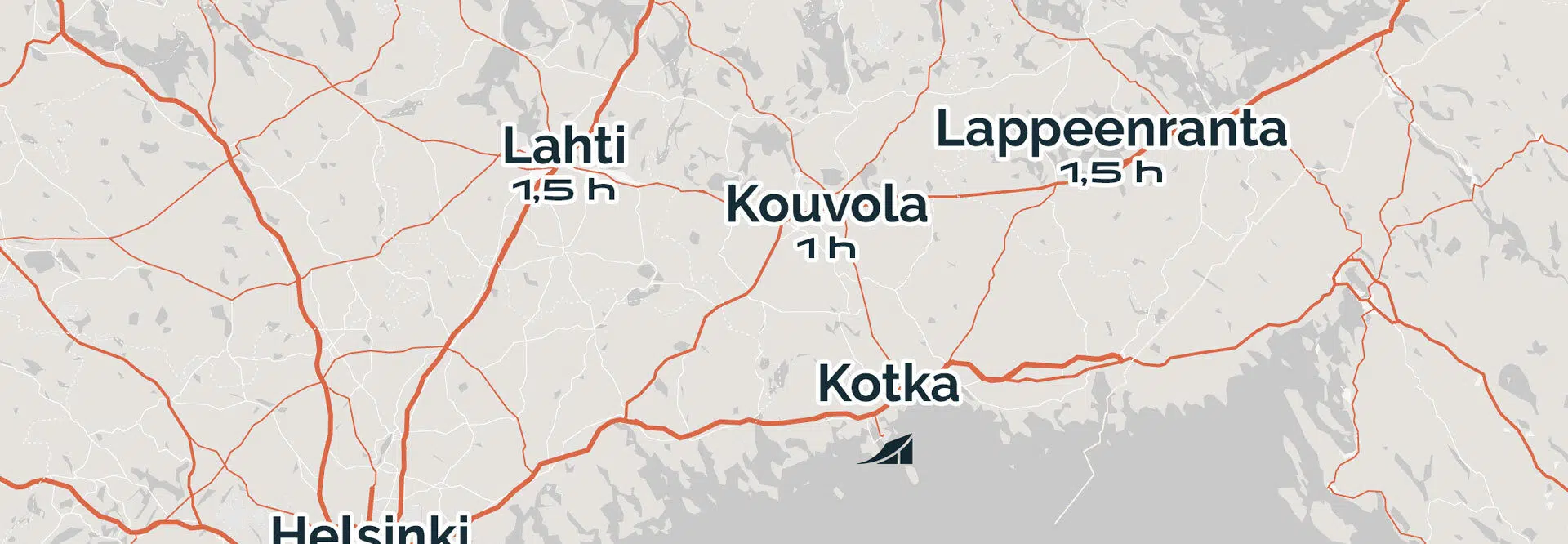 Kaakkois-Suomen kartta