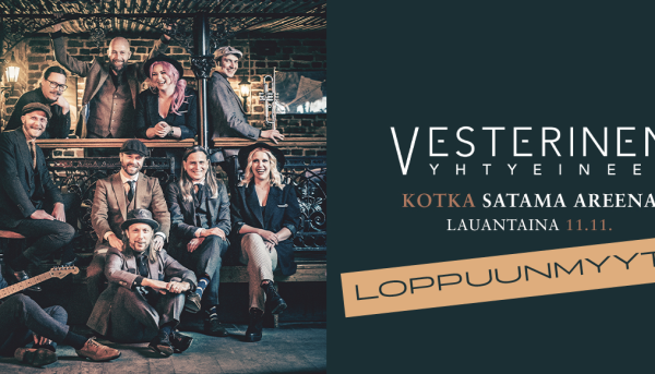 Vesterinen Yhtyeineen 11.11. Satama Areenalla on loppuunmyyty